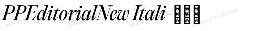 PPEditorialNew Itali字体转换